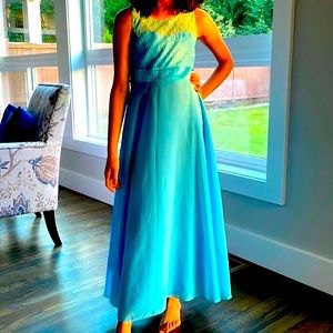Iefiel | Dresses | Blue Lace Maxi Dress Or Elsa Diy Costume | Poshmark